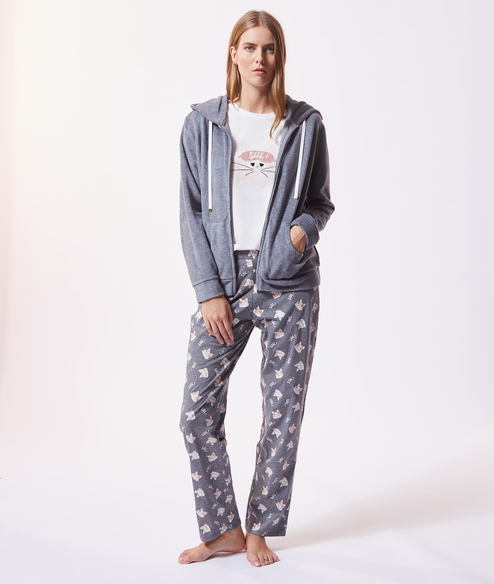 Pijama 3 piezas 'shhh' - FREDVERT - ANTHRACITE - ETAM