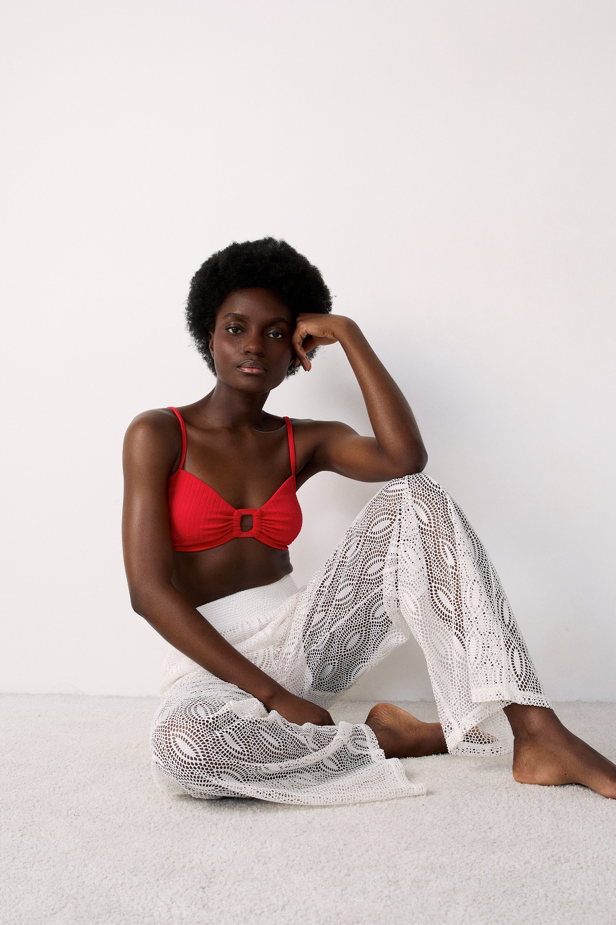 Pantalón de playa calado BRILLE ECRU ETAM