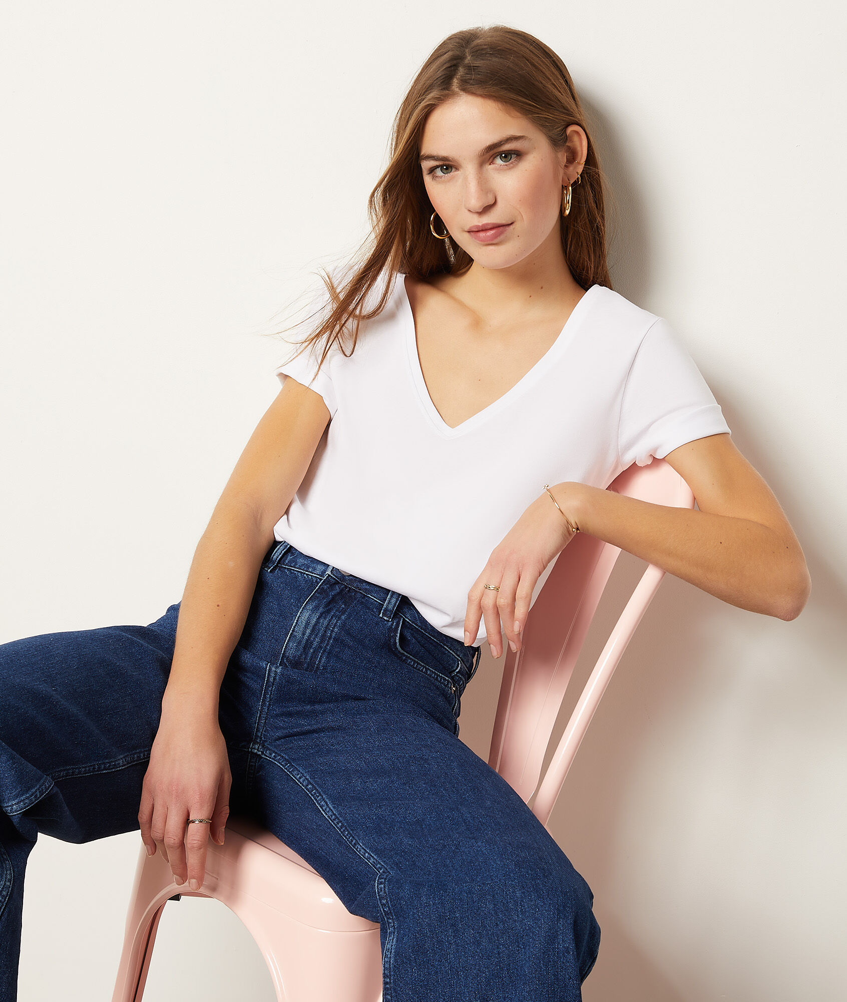 camisas con escote en v