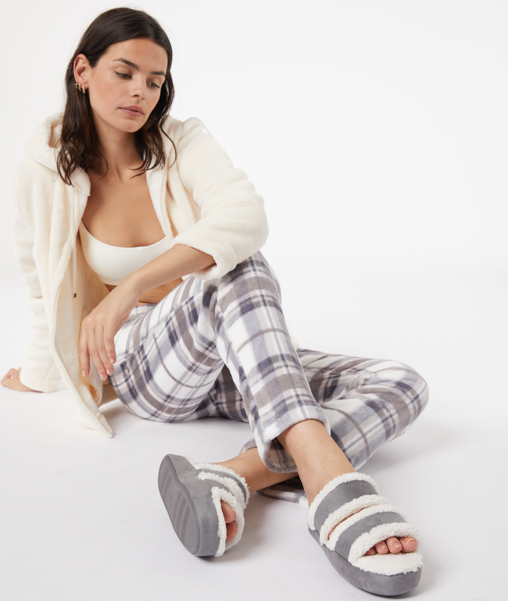 Zapatillas forro polar - - ANTHRACITE - ETAM